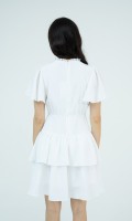 G-White Mini Woven Dress